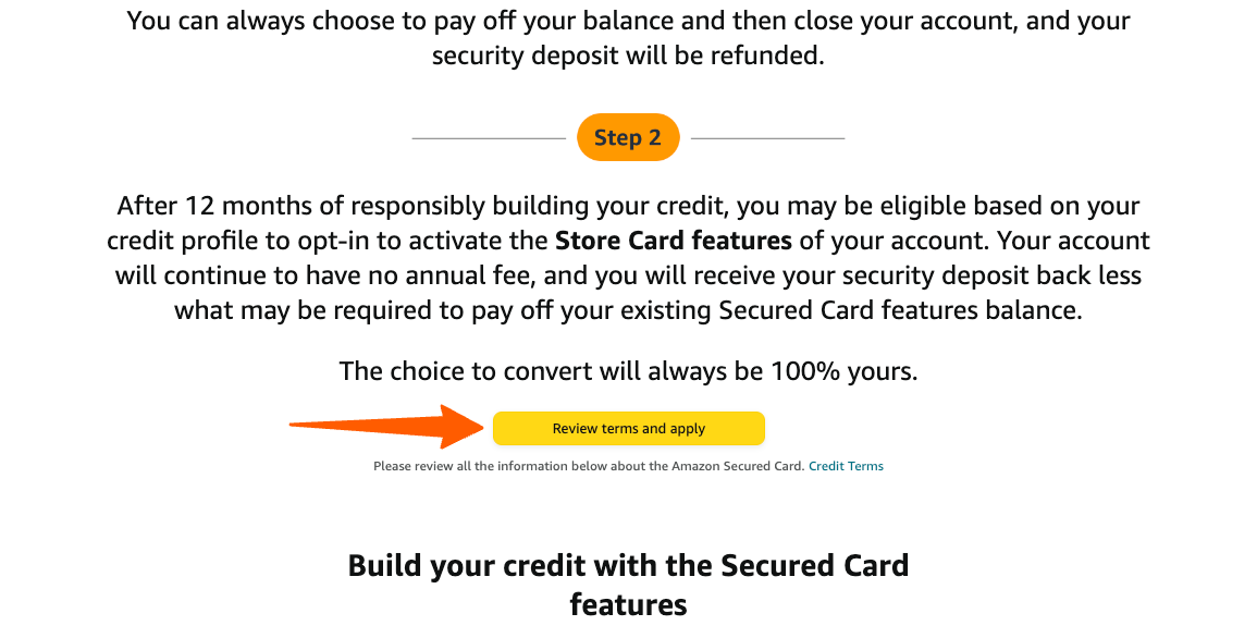 Amazon Secured Card Apply