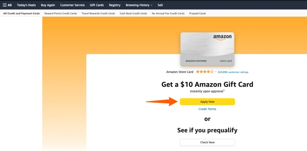 Amazon Store Credit Card Login at amazon.syf.com