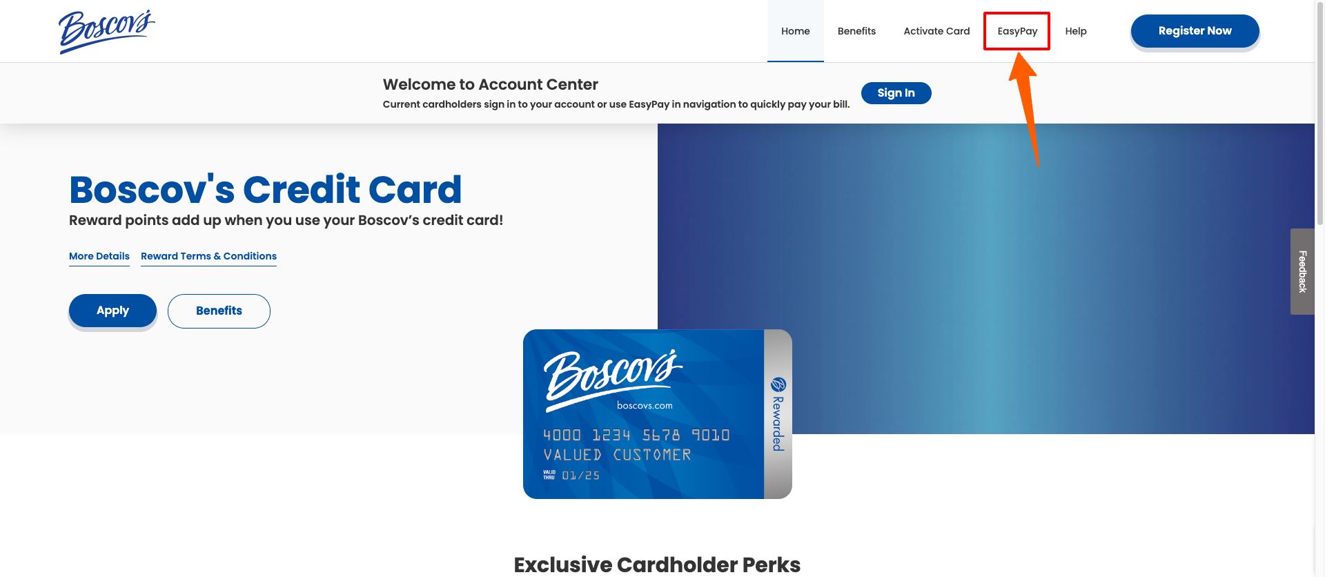 Boscovs Credit Card Bill pay