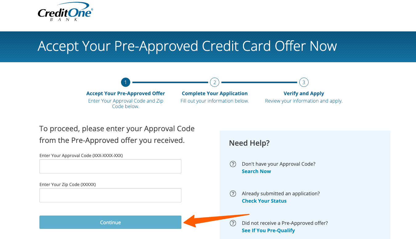 Credit One Bank Card Mail offer