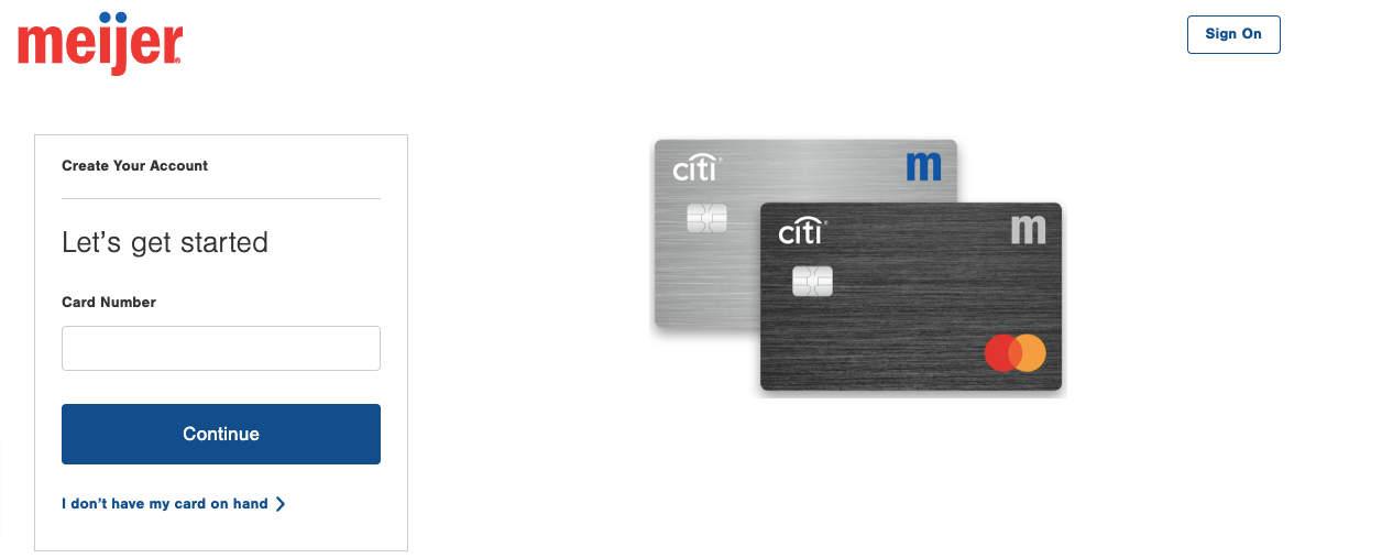 Meijer Credit Card Create Account