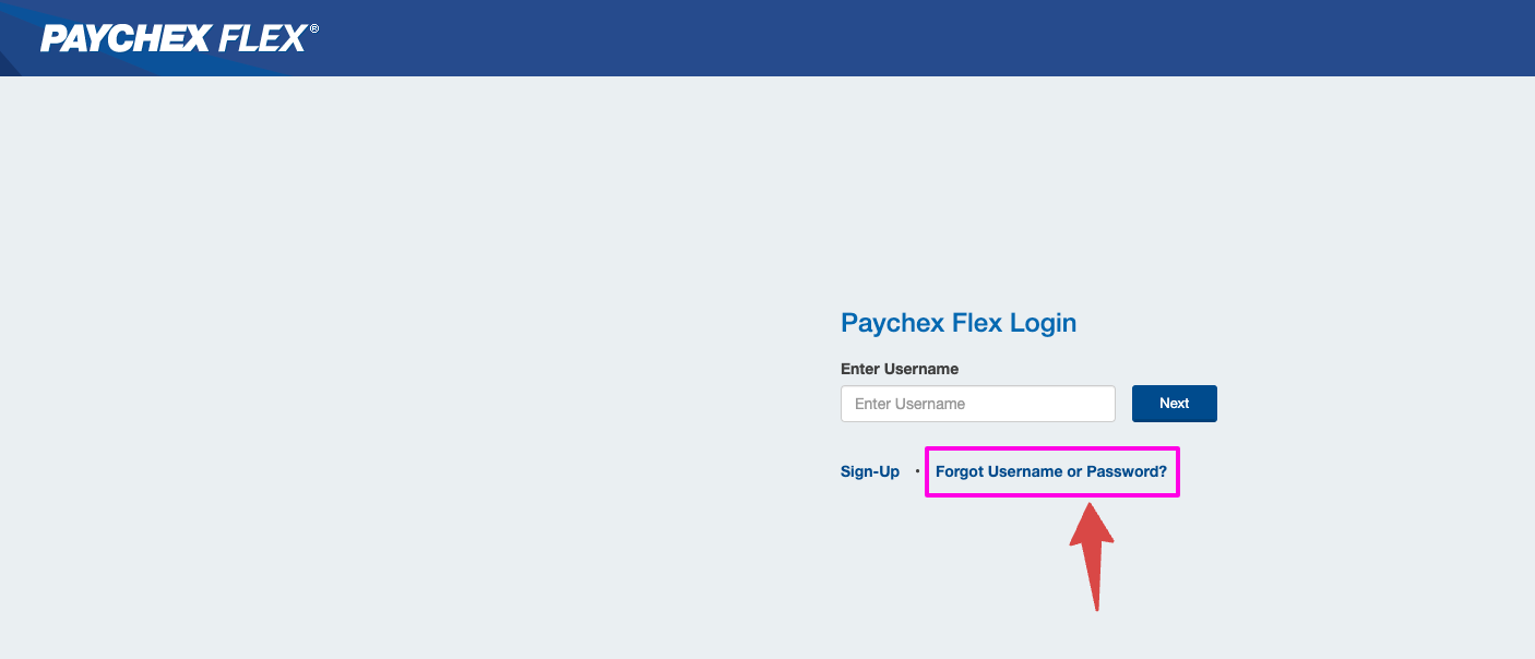 Paychex flex forgot password