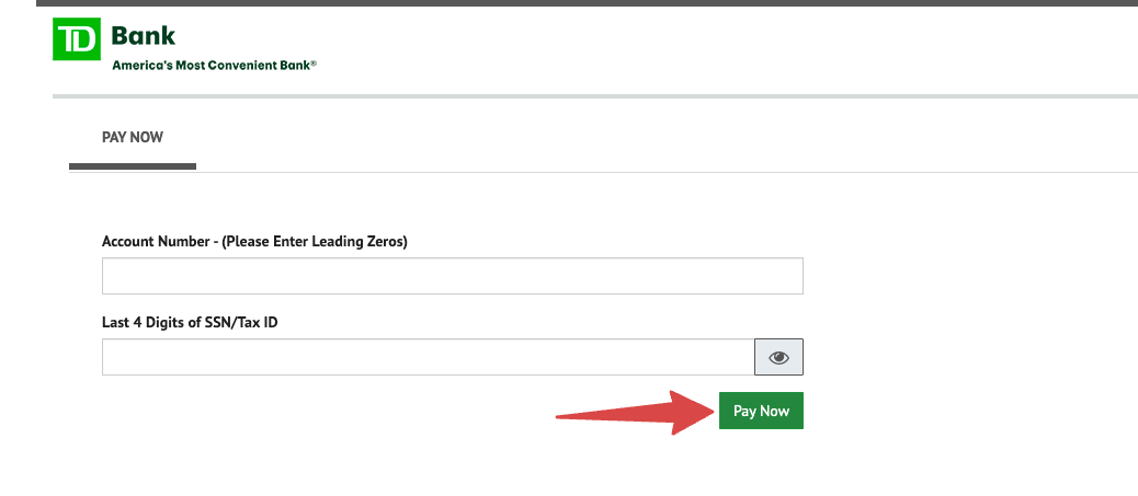 TD Bank bill pay now