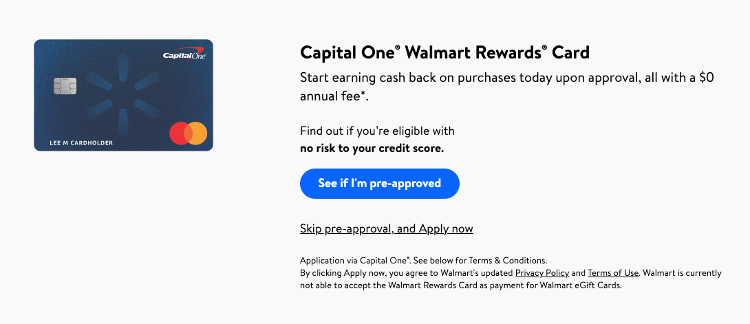 How to Apply for a Walmart Credit Card at www.walmart.com