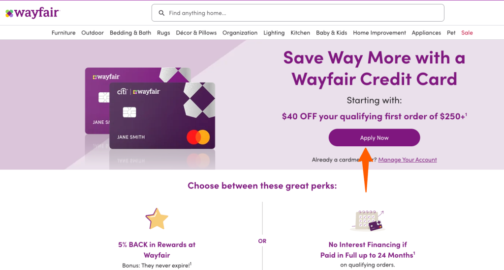 Wayfair Credit Card Login at