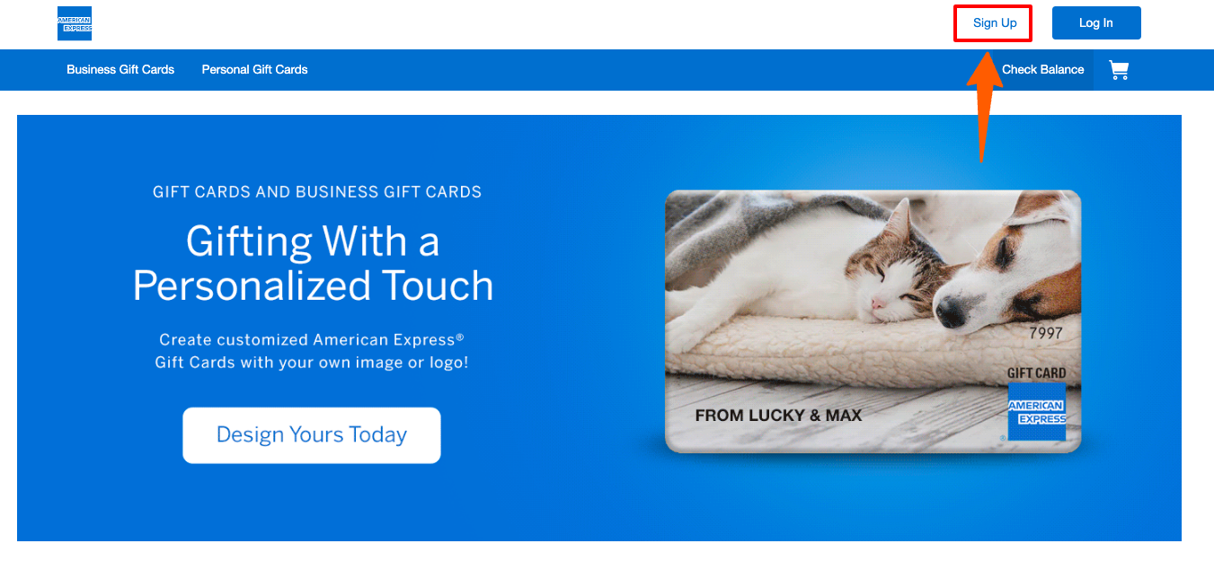 american express gift card sign up