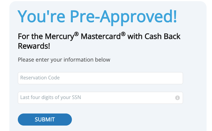 Activate-Your-Reservation for mercury card