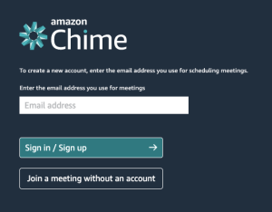 Amazon Chime Login at app.chime.aws