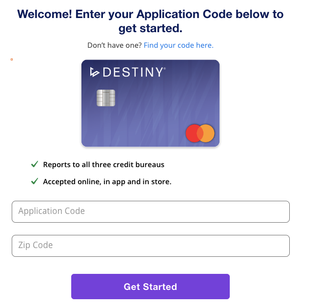 Destiny Mastercard Apply