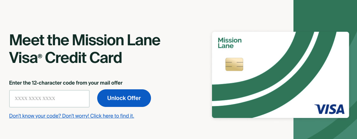 Mission Lane visa credit card Offer-Code
