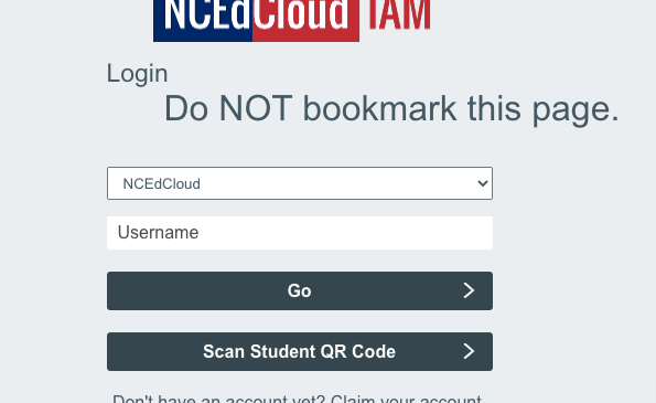 NCEdCloud IAM Login