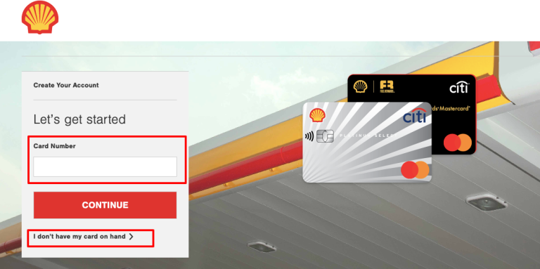 shells credit card login