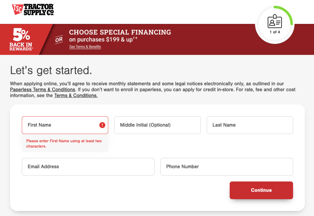 Tractor Supply Credit Card Login at tsccard.accountonline.com