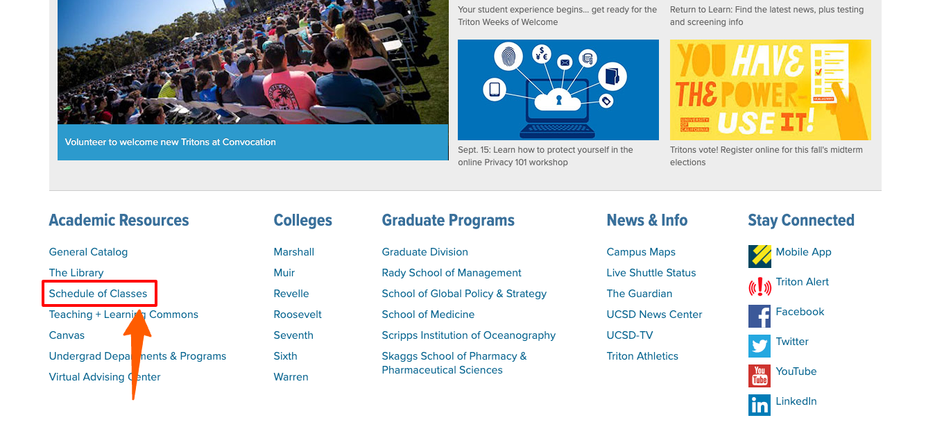 WebReg UCSD Schedule of Classes