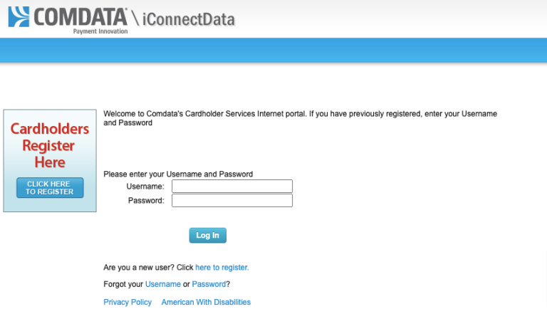 Access the ComData Login Portal at cardholder.comdata.com