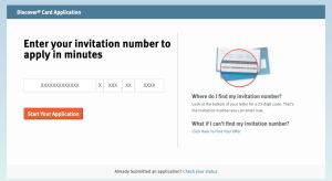 Apply For Discover Card With Invitation Number