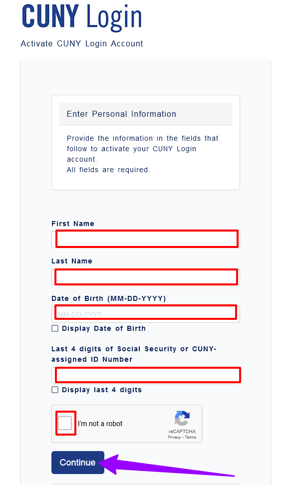 How to Activate the CUNYfirst Login Account online