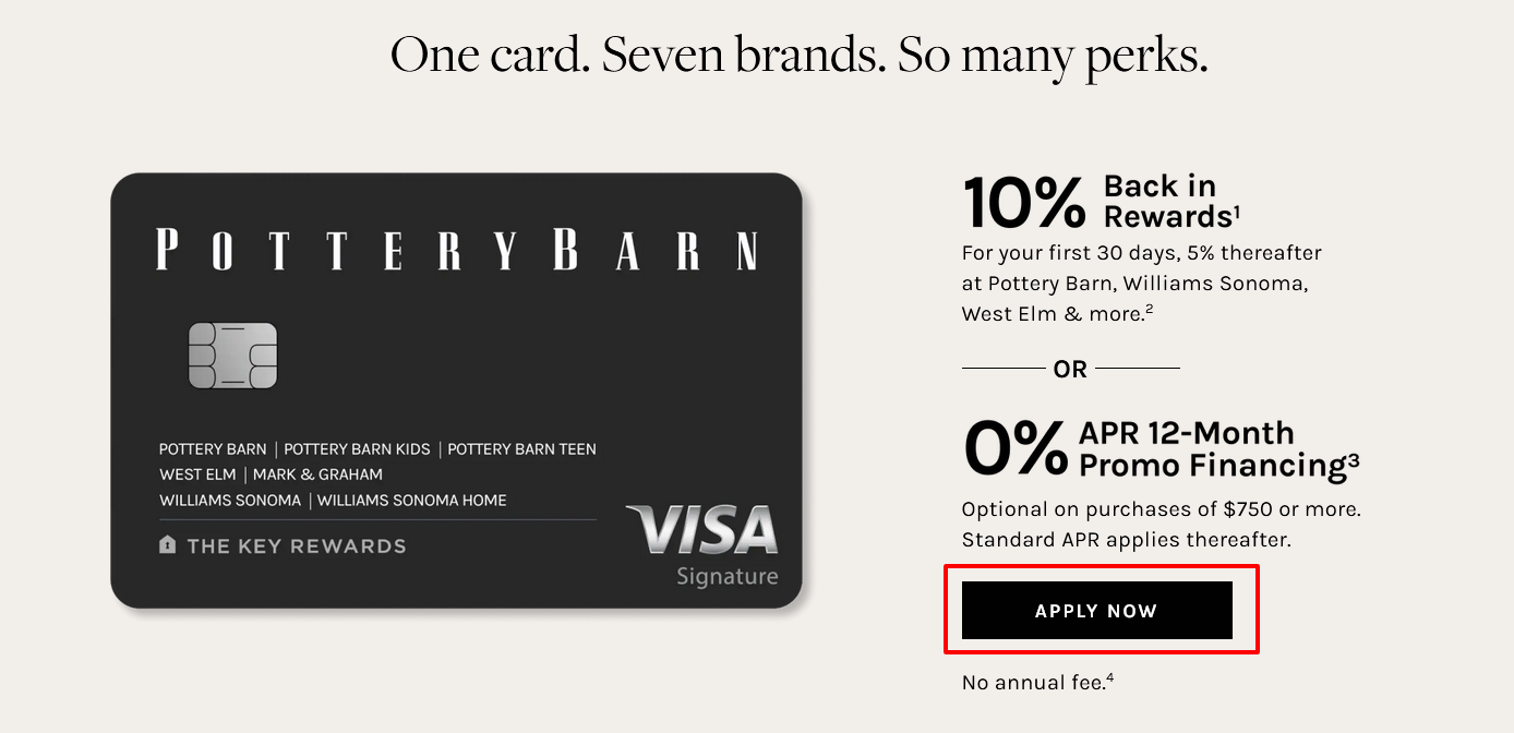 How to Apply for Pottery Barn Credit Card