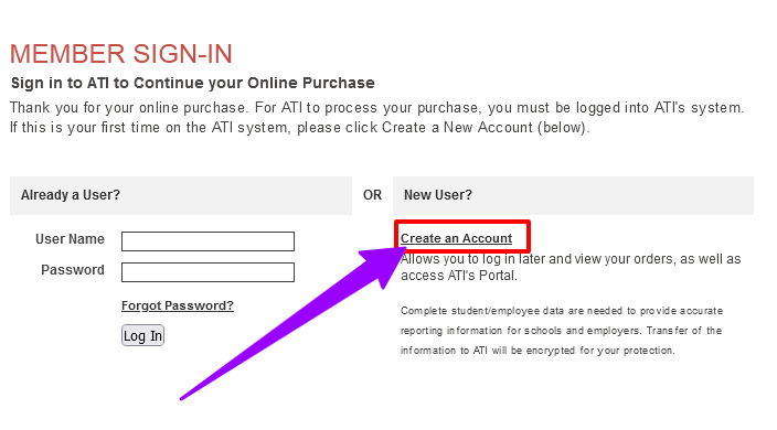 How to Create ATI Member Account