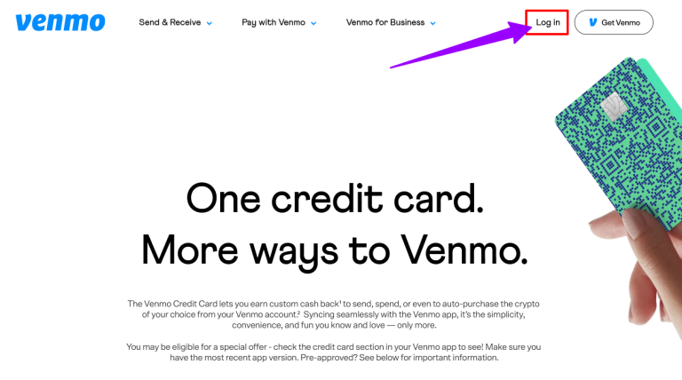 How to Login to Your Venmo Credit Card Account