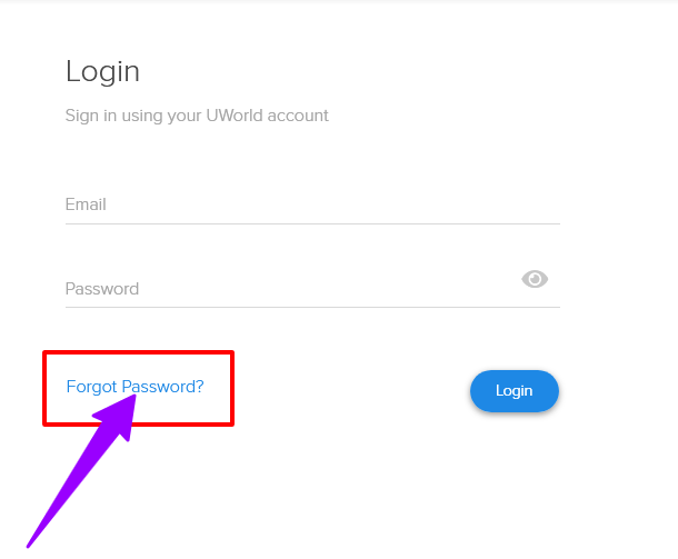 How to Reset the Password of the UWorld Login Portal