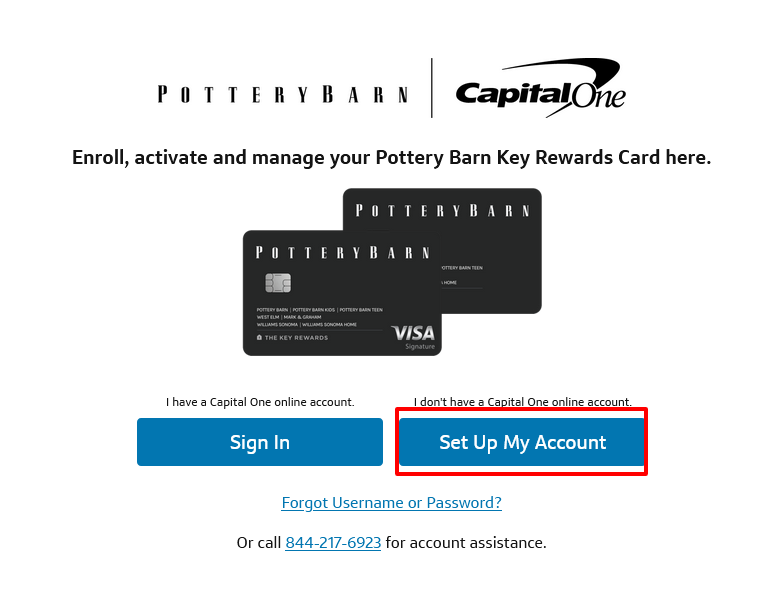 How to Sign Up for Pottery Barn Credit Card Account