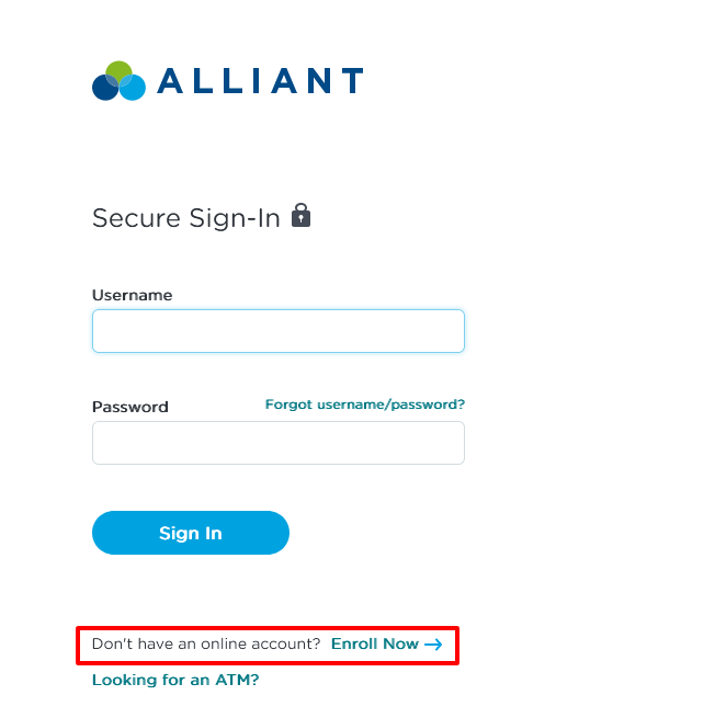 How to creat new Alliant Credit Union Account