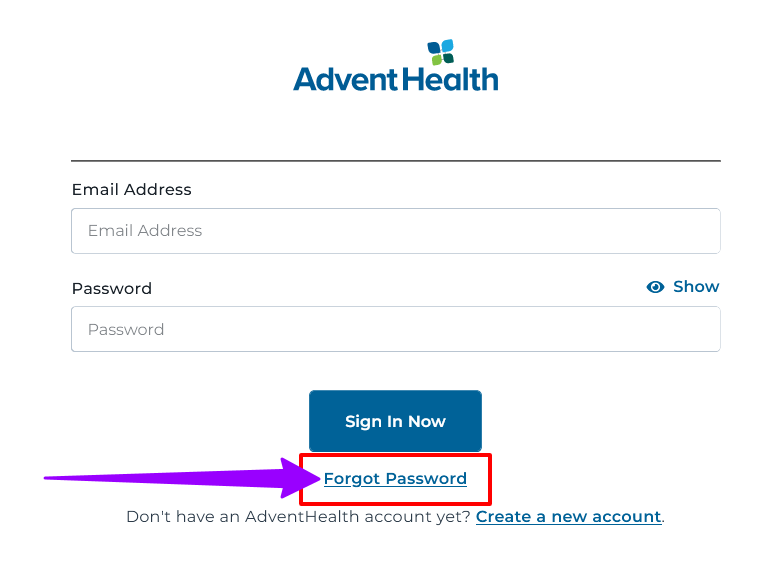 How to recover AdventHealth Login Forgot Password