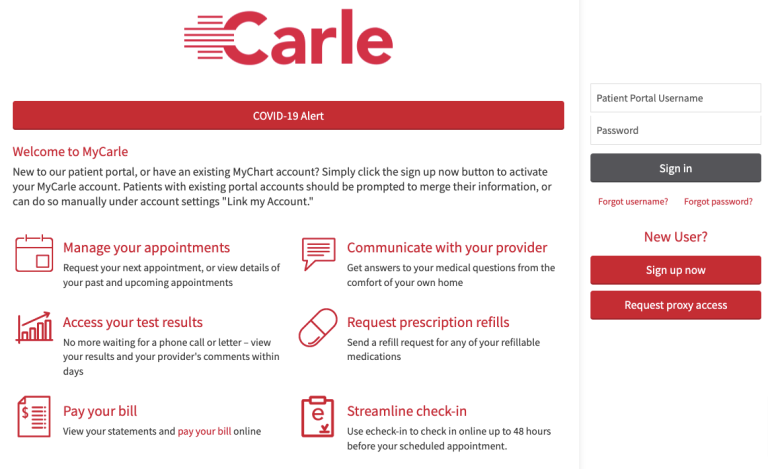 How to Access the My Carle Login and Patient Portal Account Sign Up