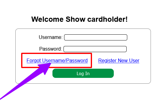 How to Reset the Username Password of Show Mastercard Login