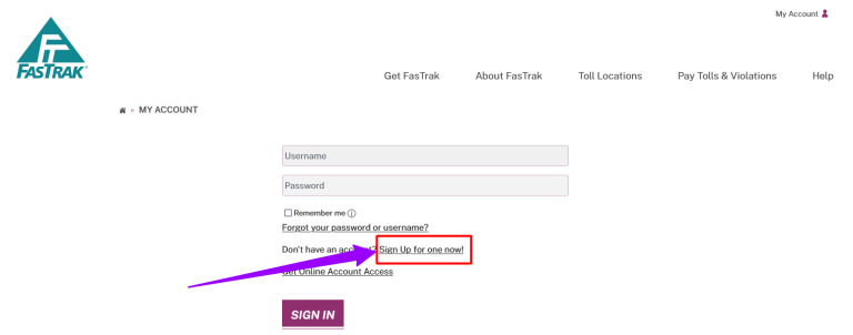 Bay Area FasTrak Login Guide at bayareafastrak.org