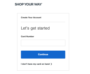 Activate Your ShopYourWay Credit at activate.syw.accountonline.com