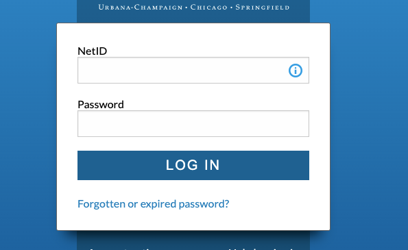 UIUC Self Service login