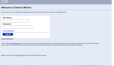 GMGlobalConnect Login