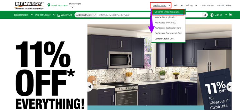 Menards Credit Card Login Guide at Menards.CapitalOne.com