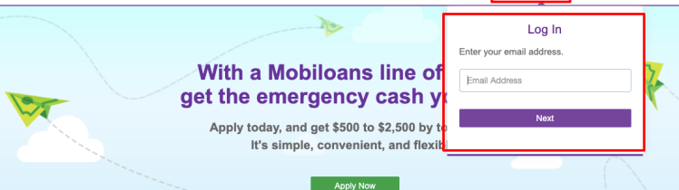 Mobiloans Credit Login