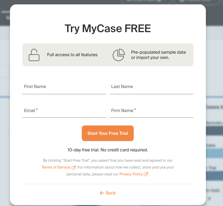MyCase Free Trial