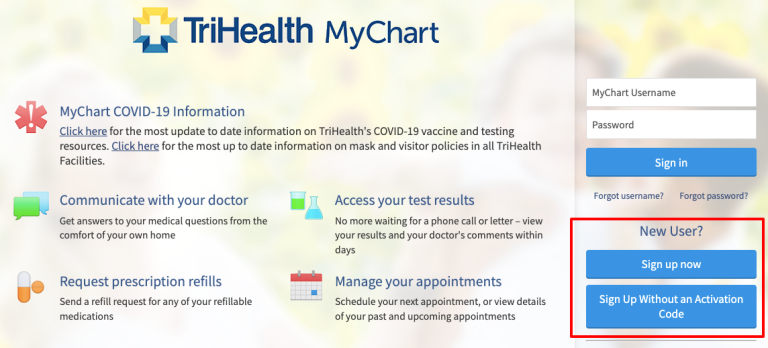 TriHealth MyChart Login at mychart.trihealth.com