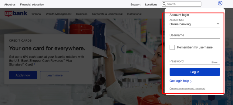Find and Use Your U.S. Bank Credit Card Login