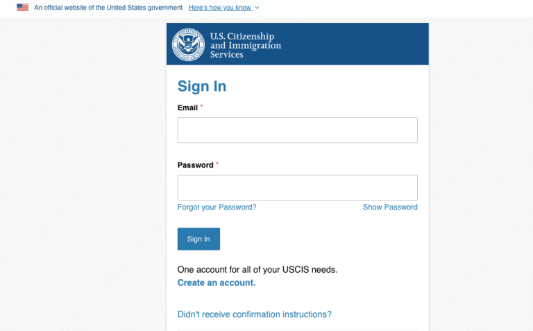 Access Your myUSCIS Login at myaccount.uscis.gov