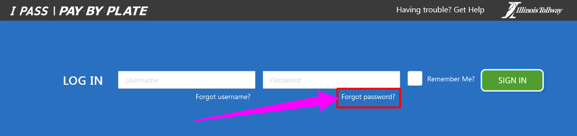 How to Recover I-Pass Login Passward