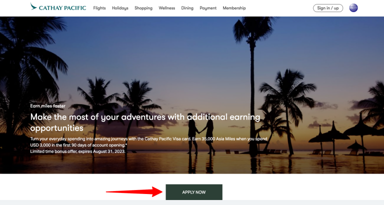 How Manage your Cathay Pacific Credit Card Account