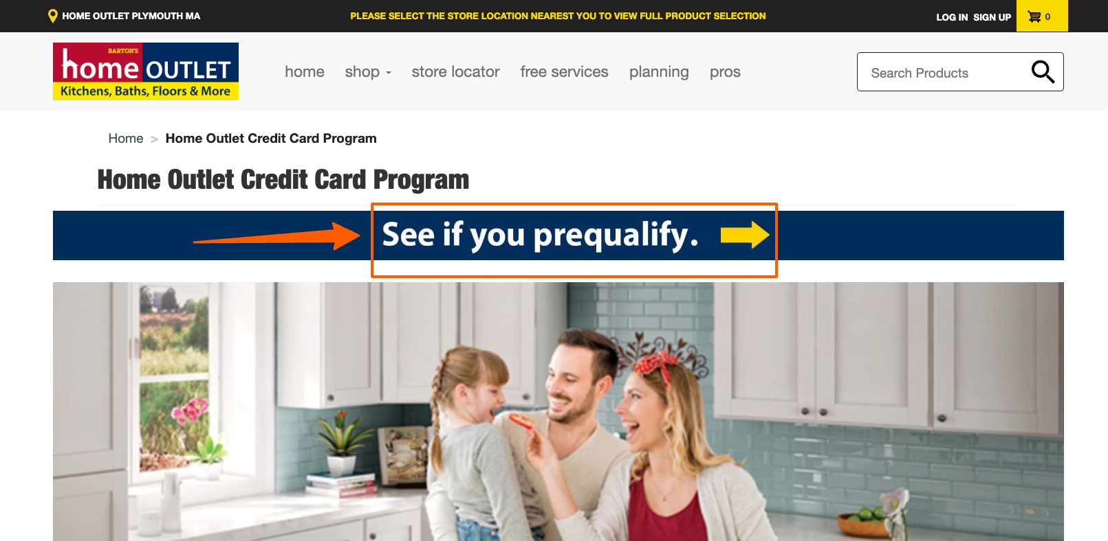 Home Outlet Credit Card prequlify check