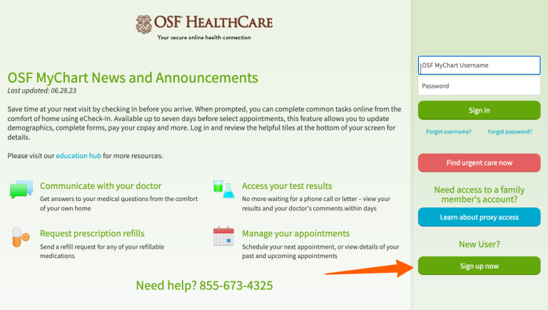 How to Manage your OSF MyChart Login Account