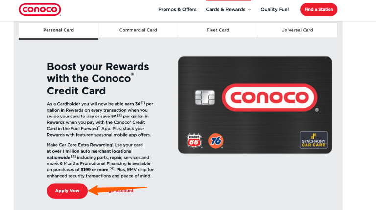 Access your Conoco Credit Card Login Account