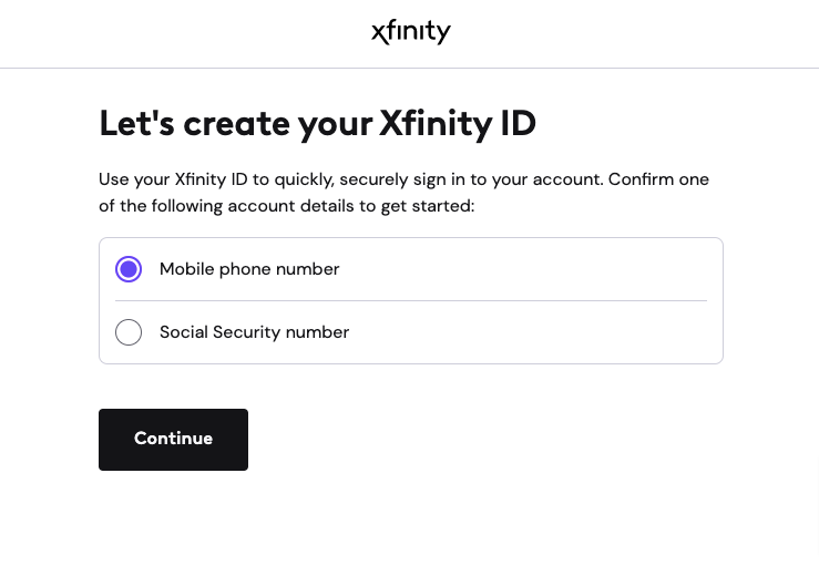 Create-an-Xfinity-ID