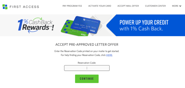 How to Apply for First Access Credit Card at preapprovedaccess.com