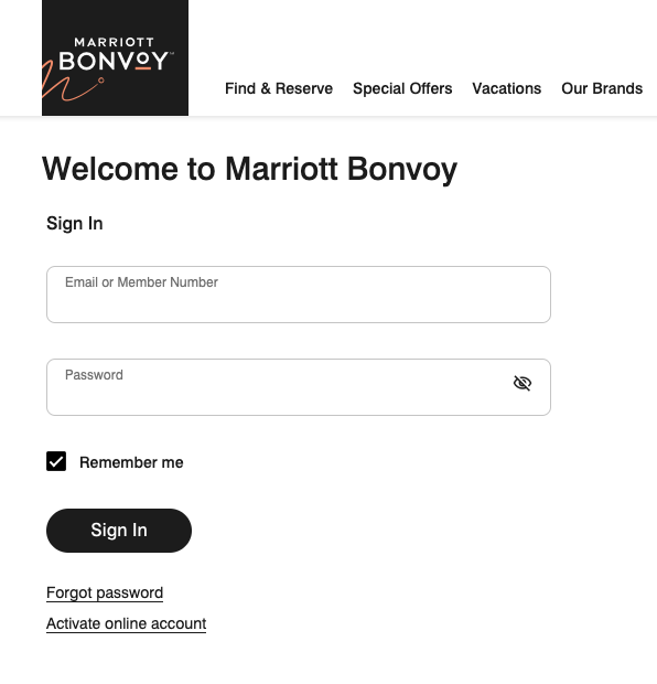 Marriott-Bonvoy-login