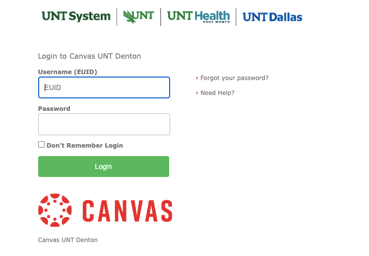 UNT-System-Login